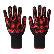 Factory Price Aramid Oven Mitts, 500 Degrees Extreme Heat Resistant BBQ Grill Oven Gloves